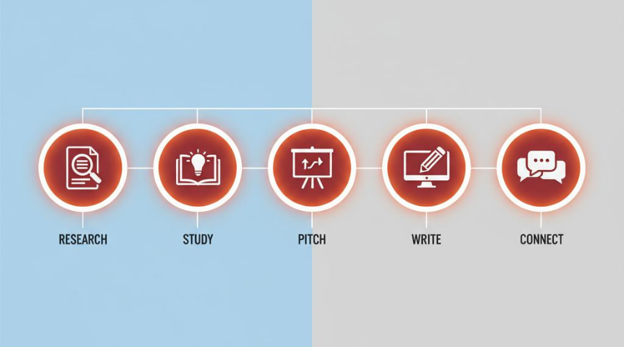 Step-by-step process to get published on technology blogs.