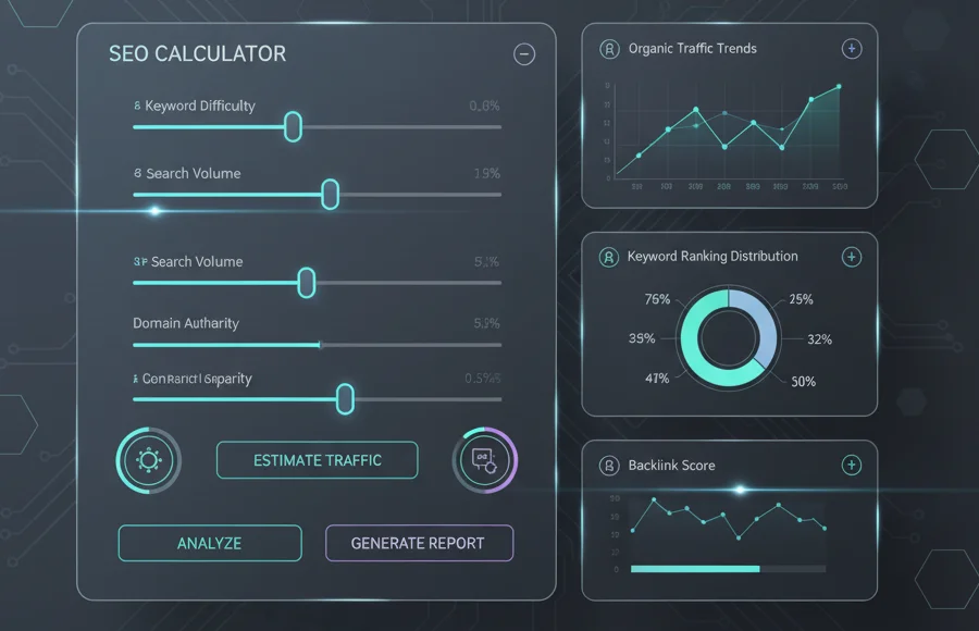 Infographic showing online tools and calculators that naturally attract backlinks