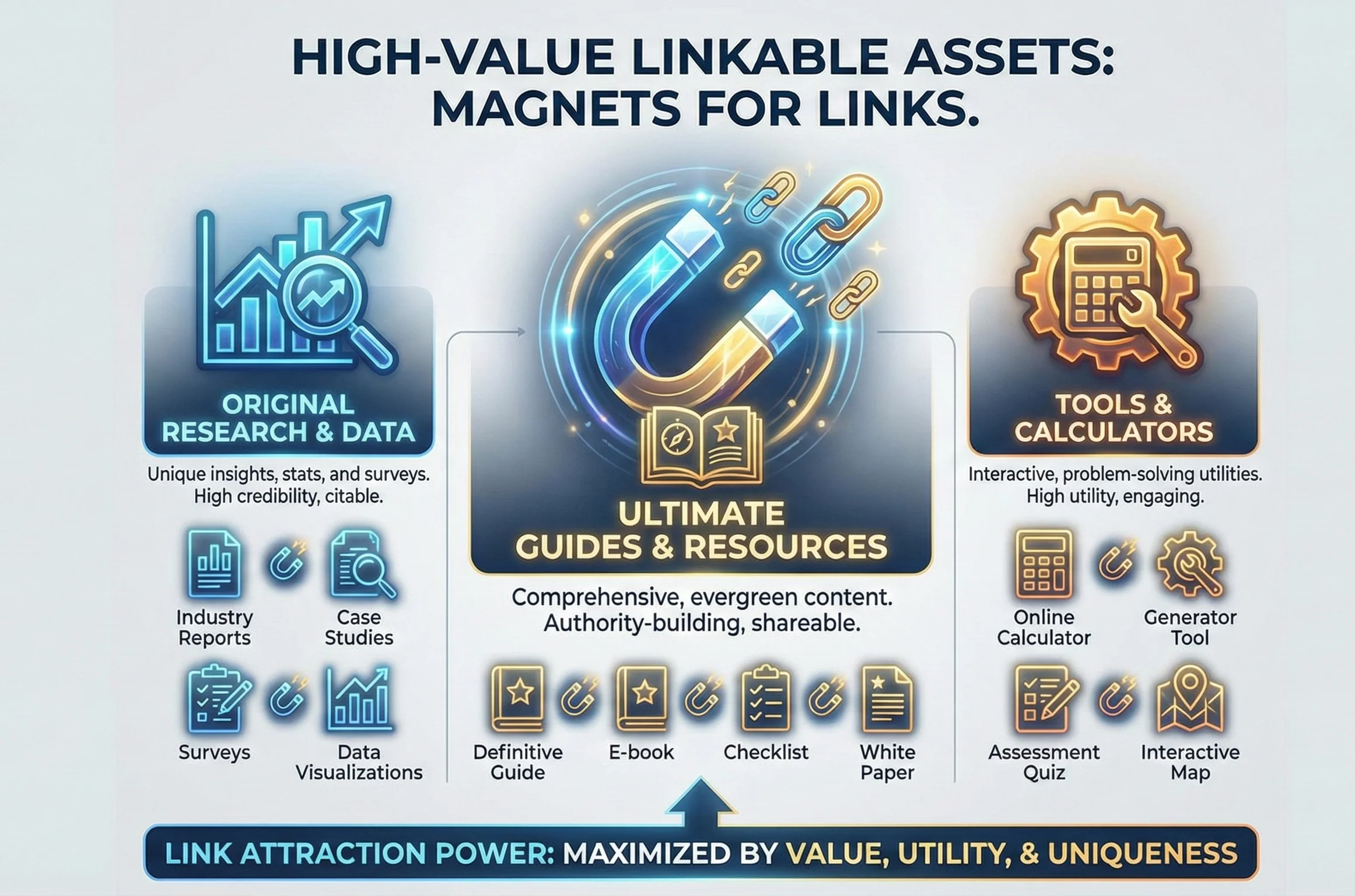 Creating powerful linkable assets for a successful linkbuilding campaign.
