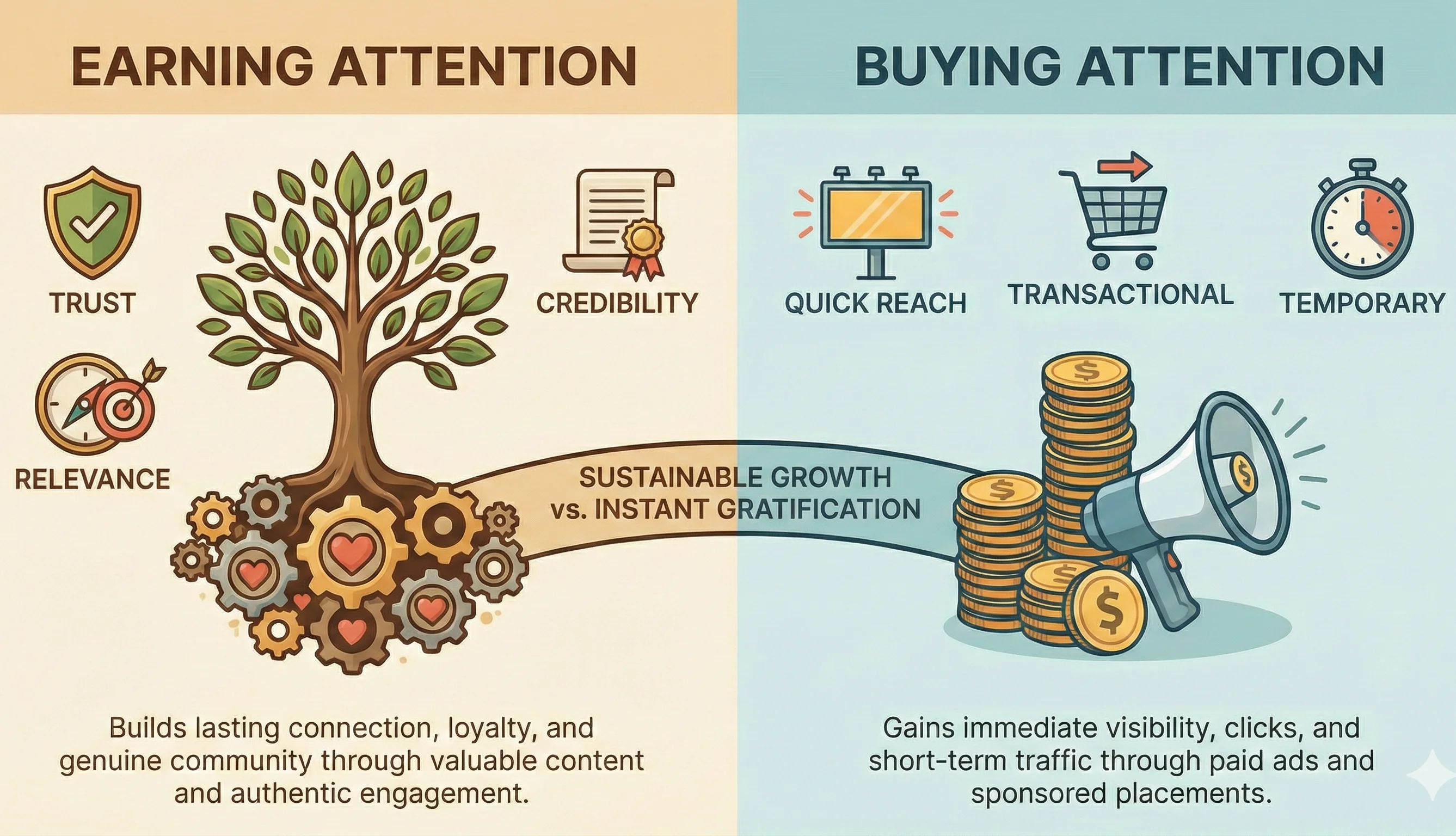 Infographic showing the core philosophy of ethical, value-driven link building.